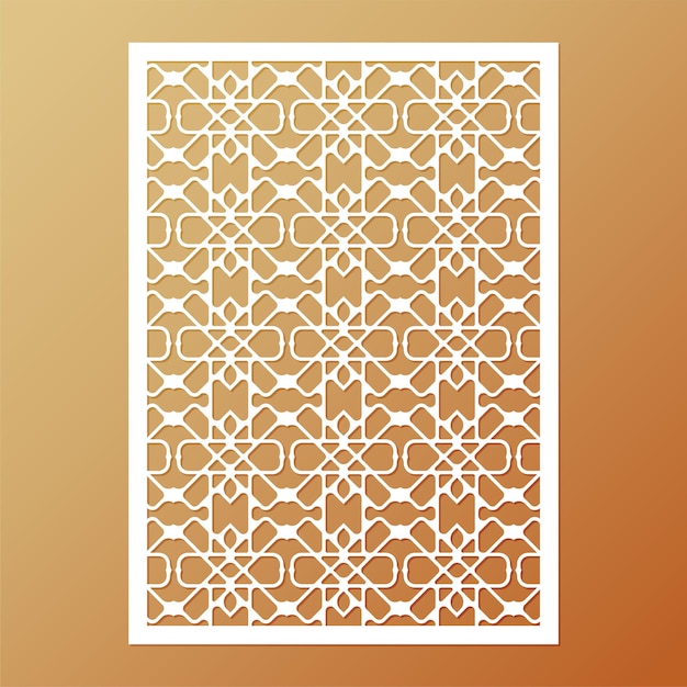 Seamless die cut decorative pattern template