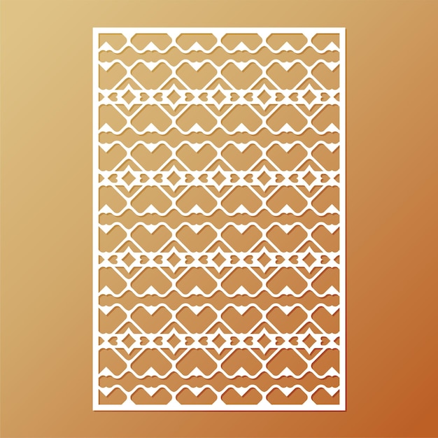 Seamless die cut decorative pattern template