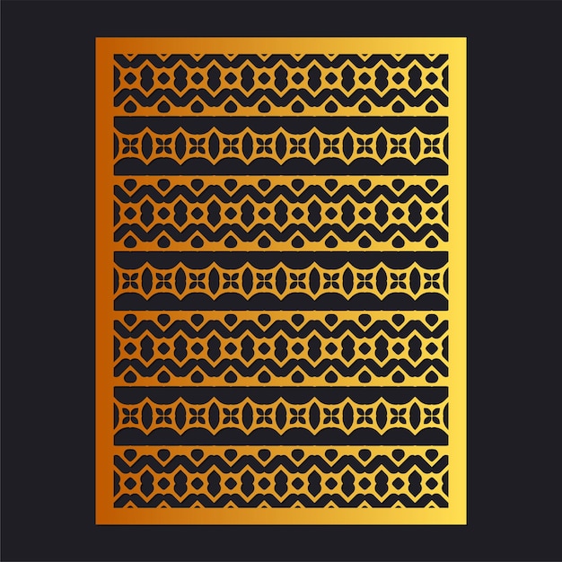 Seamless die cut decorative pattern template