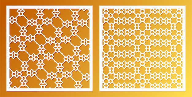 Seamless die cut decorative pattern template