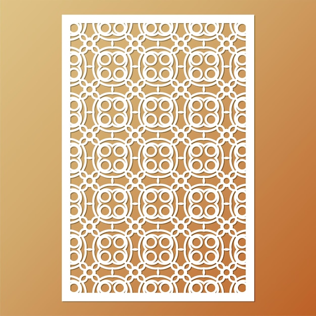 Seamless die cut decorative pattern template