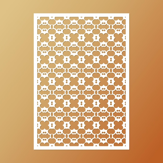 Seamless die cut decorative pattern template