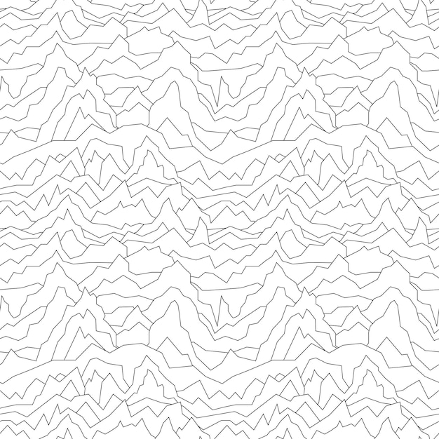 Seamless distorted pattern Abstract curve background White endless texture