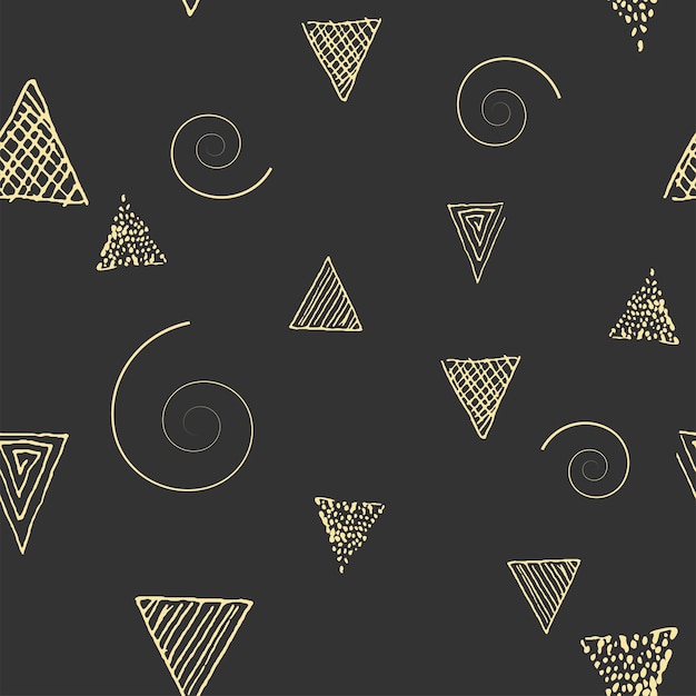 Seamless doodle geometric pattern