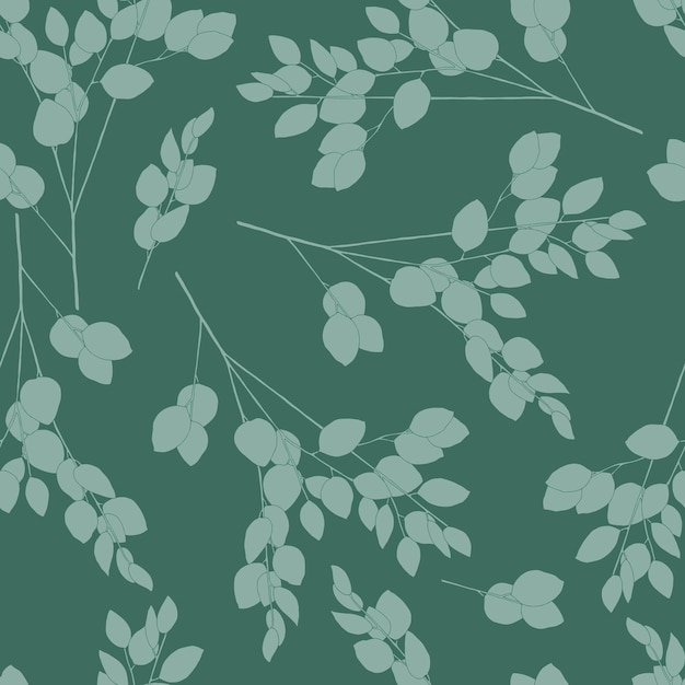 Seamless Eucalyptus pattern.