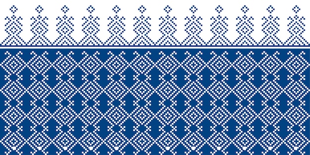 Seamless fabric pattern repeating design with geometric shapes.