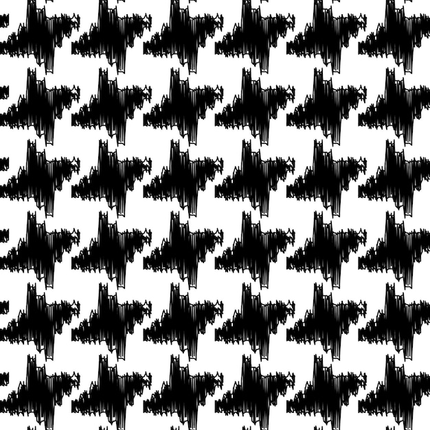 Seamless fashion pattern dog toth black and white texture tartan print