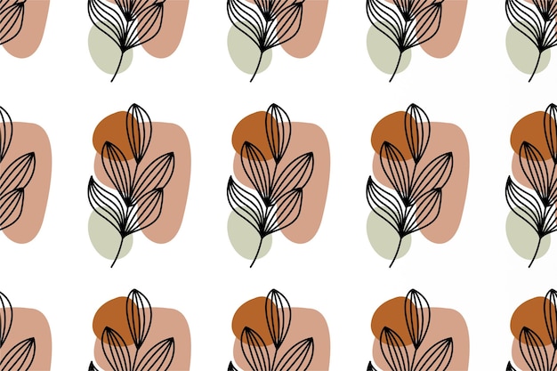 Vector seamless floral boho pattern background