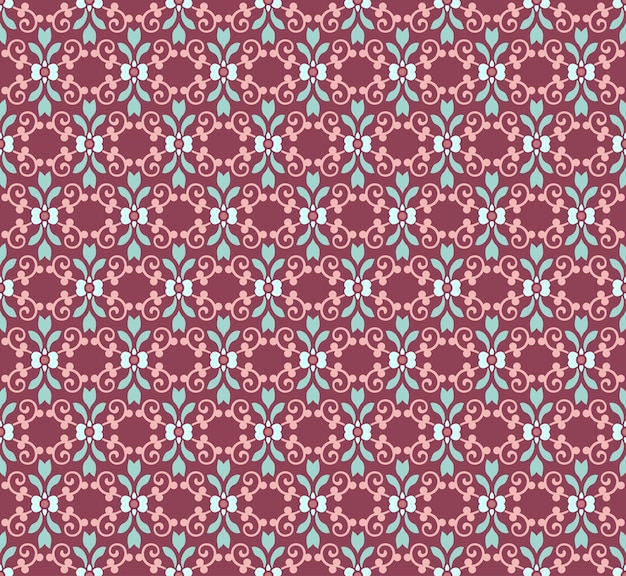 Seamless floral ornament pattern vector illustration