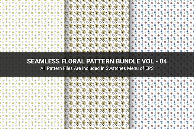 seamless floral pattern bundle vol - 04