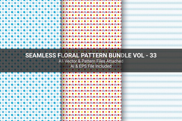 Vector seamless floral pattern bundle vol 33