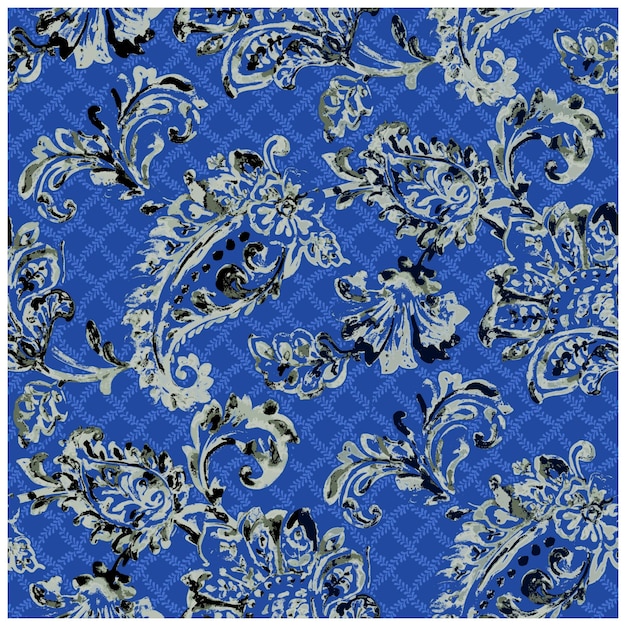 Seamless floral pattern design graphic art work ready for textile prints