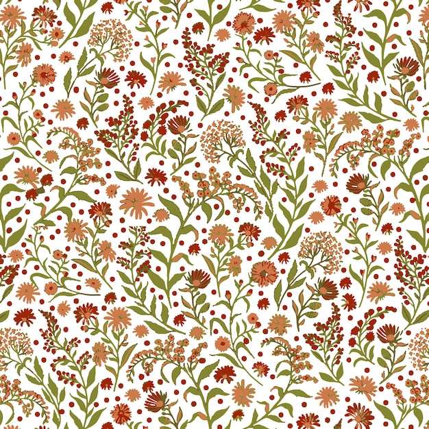 Seamless floral pattern design vector