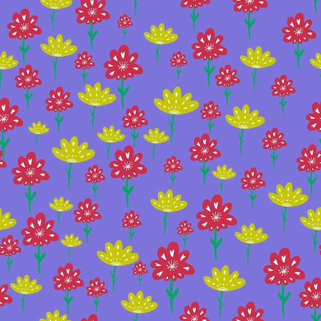 Seamless floral pattern flowers pattern leaves pattern