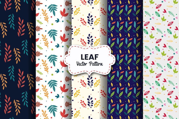 Seamless floral pattern and leaf vector pattern or Hand drawn flowers illustration