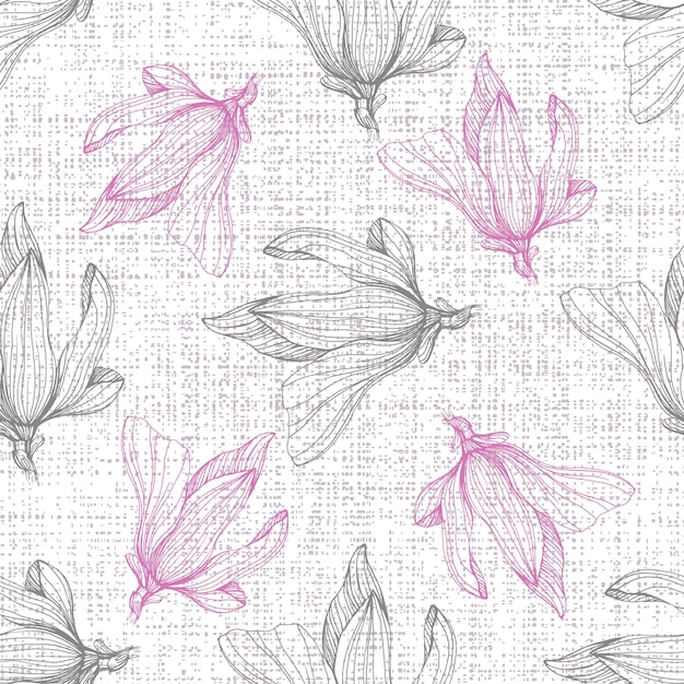 Seamless Floral Pattern Magnolia