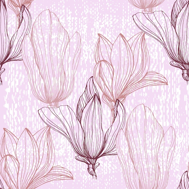 Seamless Floral Pattern Magnolia