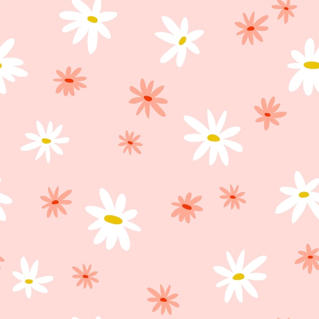 Seamless floral pattern Repeat seamless design with flowers and leaves in pastel colors