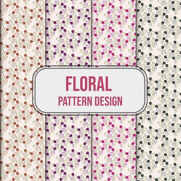 Seamless floral pattern on uniform background Ornament design fabric art fashion contour