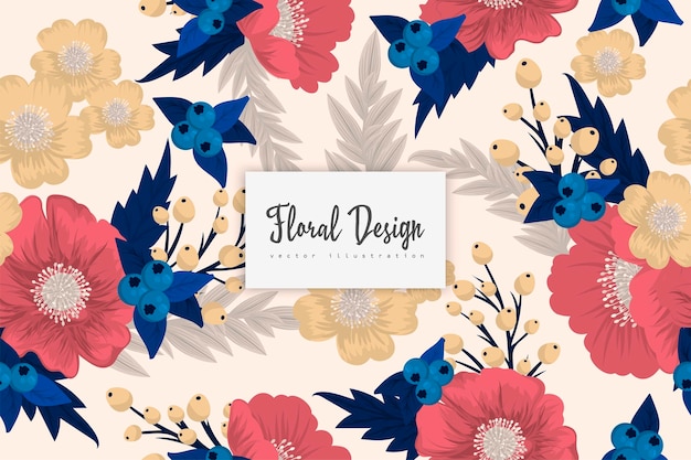 Seamless Floral Pattern in vector Background