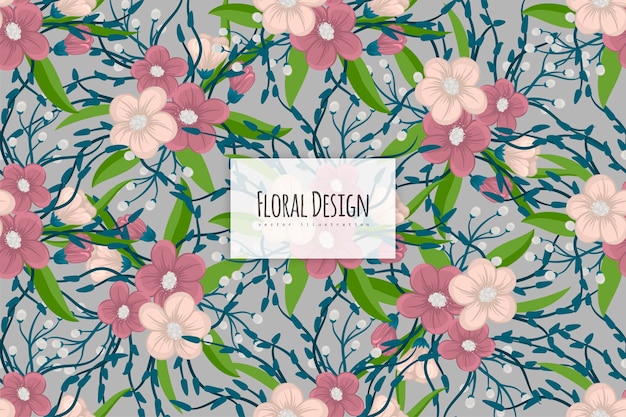 Seamless Floral Pattern in vector Background