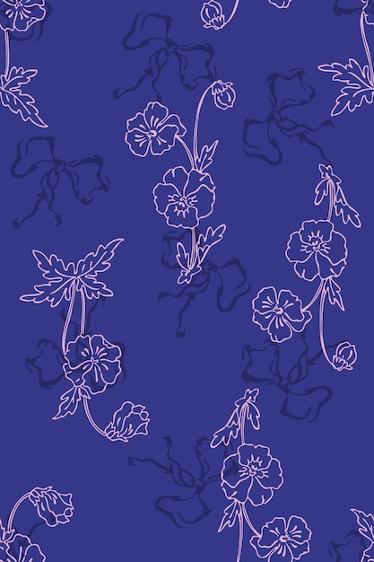 Seamless floral pattern in vector, design pattern print.