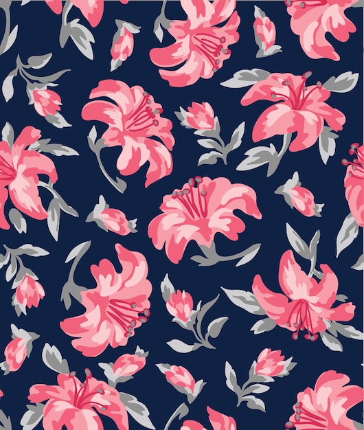 Seamless floral pattern in vector, design pattern print.