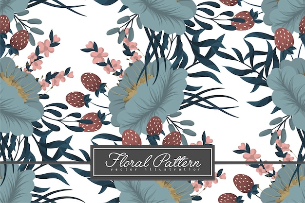 Seamless Floral Pattern in vector. Wallpaper template