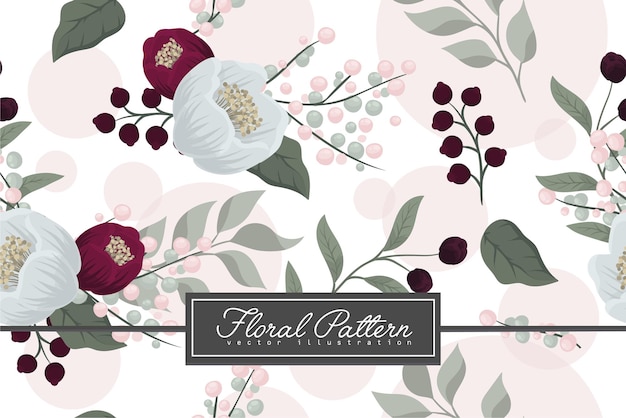 Seamless Floral Pattern in vector. Wallpaper template