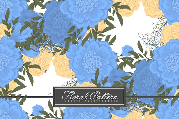 Seamless Floral Pattern in vector. Wallpaper template