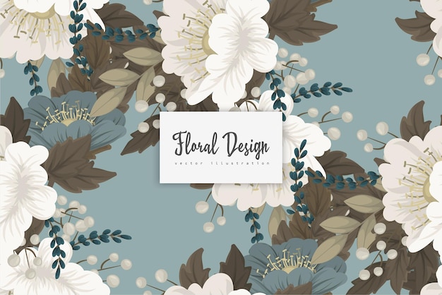 Seamless Floral Pattern in vector. Wallpaper template