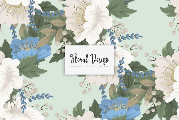 Seamless Floral Pattern in vector. Wallpaper template