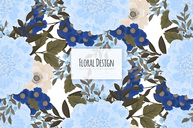 Seamless Floral Pattern in vector. Wallpaper template