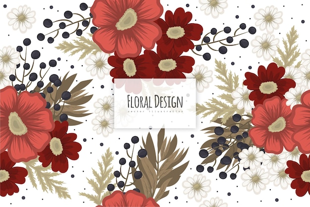 Seamless Floral Pattern in vector. Wallpaper template