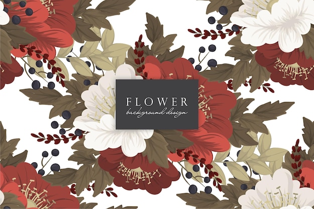 Seamless Floral Pattern in vector. Wallpaper template