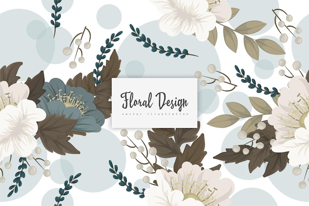 Seamless Floral Pattern in vector. Wallpaper template