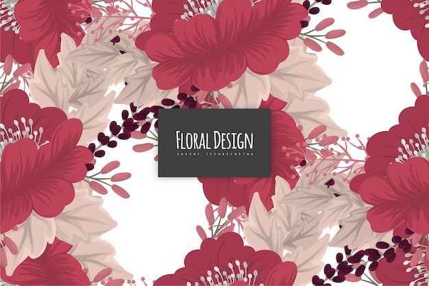 Seamless Floral Pattern in vector. Wallpaper template