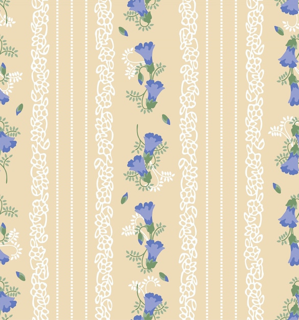 Seamless floral pattren with flower in vector.