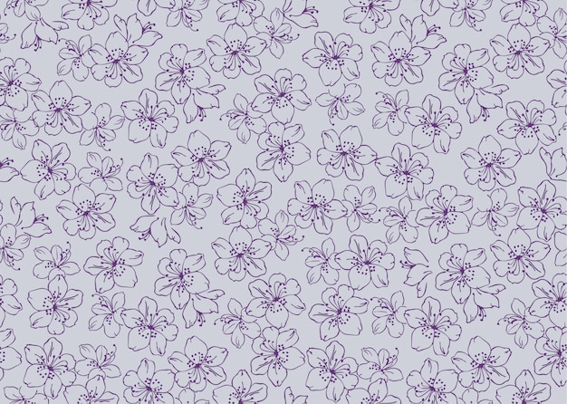 Seamless floral pattren with flower in vector.