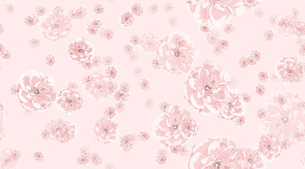 Seamless floral print vintage roses pattern