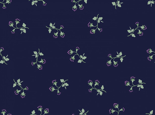 Seamless floral with small flowers pattern.