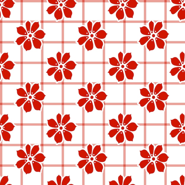 Seamless Flower pattern vector illustration By Design For You