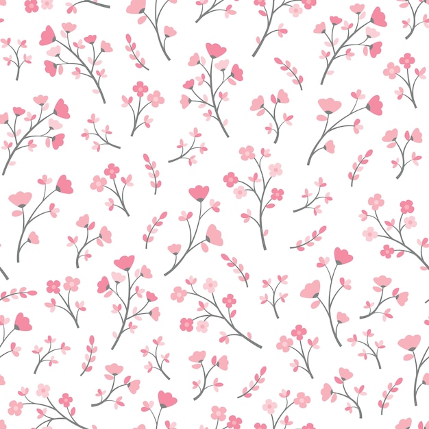 seamless flower vector pattern background