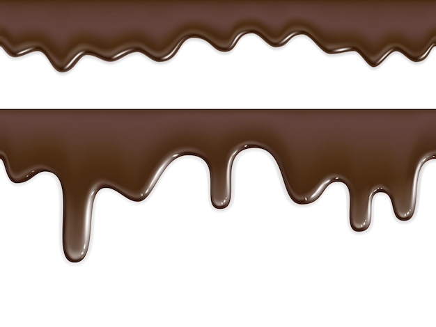 Vector seamless flowing chocolate texture