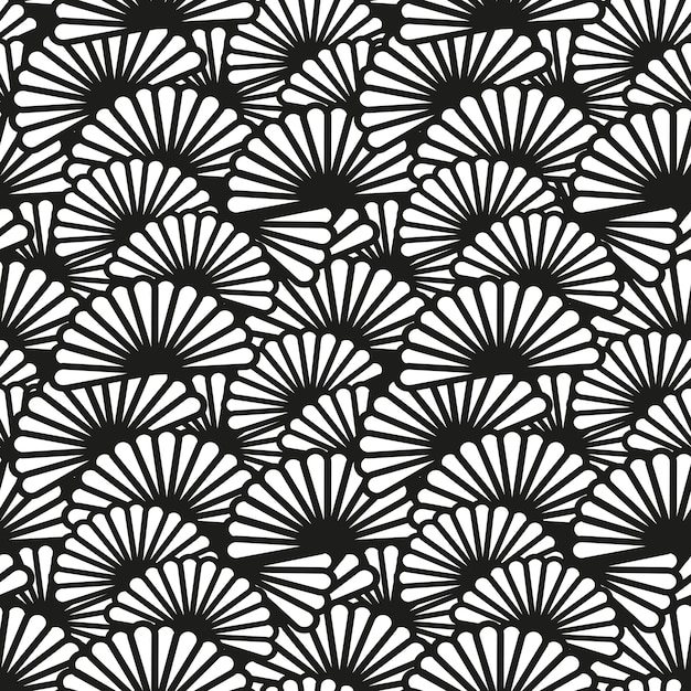 Seamless Geometric Art Deco Pattern flowers design. Abstract vector illustration floral background