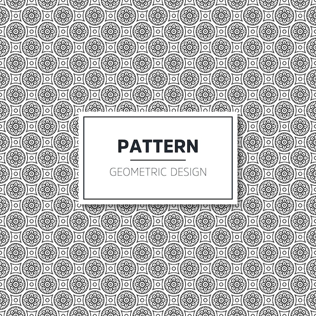 Seamless geometric black and white pattern