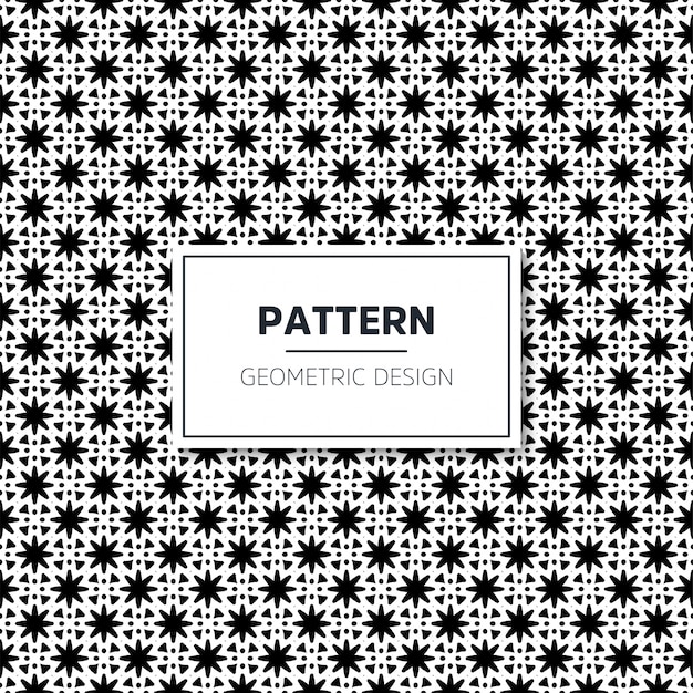 Seamless geometric black and white pattern