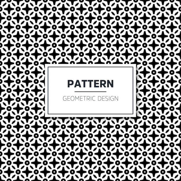 Seamless geometric black and white pattern