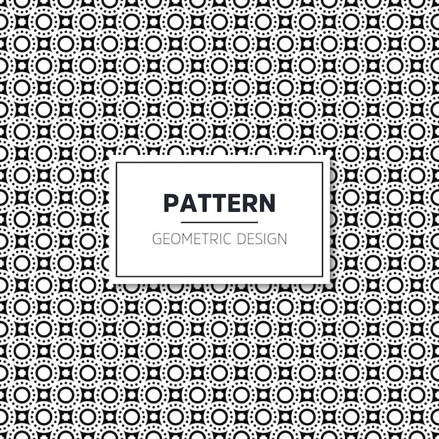 Seamless geometric black and white pattern