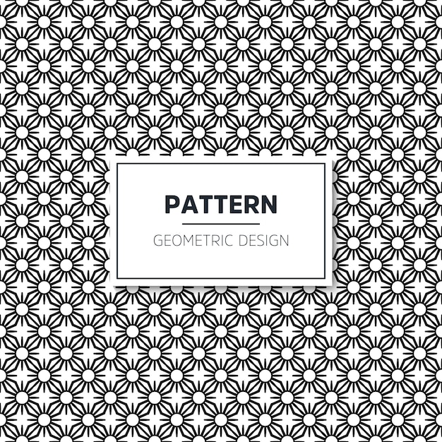 Seamless geometric black and white pattern